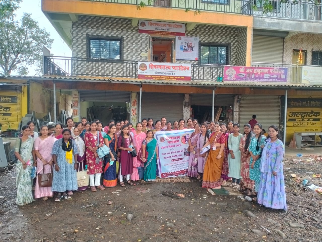 The first 50 women who completed the sewing training were provided with well-paying job opportunities in Kalyan, along with free bus transportation.