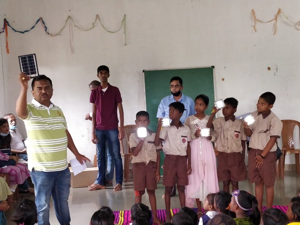 Solar Lamps Distribution Drive — Talwali Nisargaddi